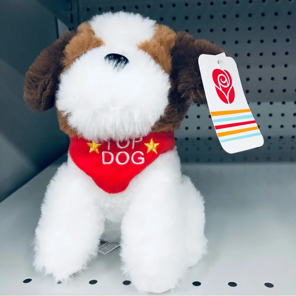 💥$7💥NEW AMERICAN GREETINGS Plush Toy Dog with Red Bandana Top Dog Pet Play
